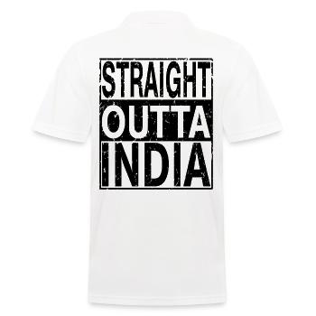 Indien Straight outta Indien - Männer Poloshirt - Weiß - Hinten - Kai (181cm)