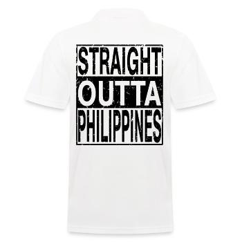 Philippines Straight outta Philippines - Men's Polo Shirt - white - Back - Kai (181cm)