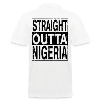 Nigeria Straight outta Nigeria - Polo Homme - blanc - Dos - Kai (181cm)