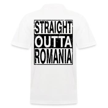 Roumanie Tout droit sorti de Roumanie - Polo Homme - blanc - Dos - Kai (181cm)