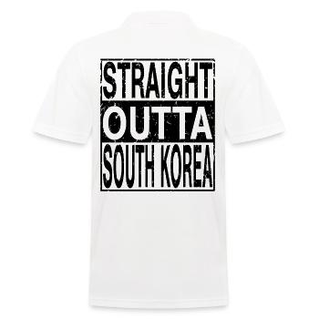 South Korea Straight outta South Korea - Men's Polo Shirt - white - Back - Kai (181cm)