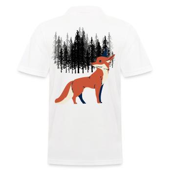 Fuchs Norwegen Skandinavien Rotwild Wildtiere - Männer Poloshirt - Weiß - Hinten - Kai (181cm)