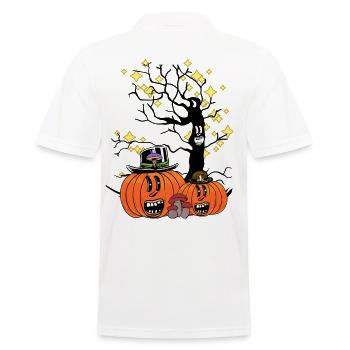 Night Sky Horreur Halloween Octobre Pumpkin Child - Polo Homme - blanc - Dos - Kai (181cm)