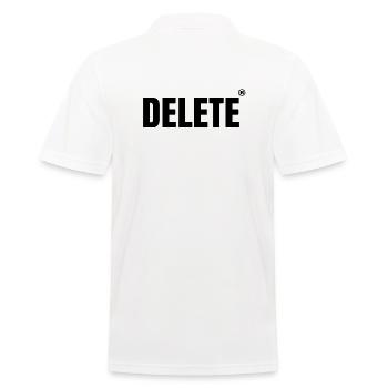 Computer Freak. LÖSCHEN - Männer Poloshirt - Weiß - Hinten - Kai (181cm)