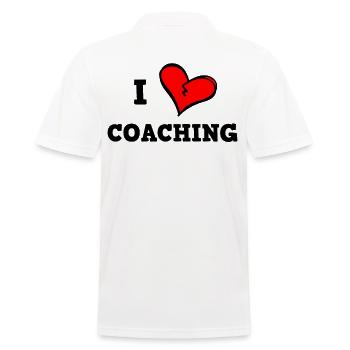 I love coaching - Men's Polo Shirt - white - Back - Kai (181cm)