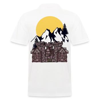 Middle Ages Castle Fortress Kingdom King Castle - Men's Polo Shirt - white - Back - Kai (181cm)