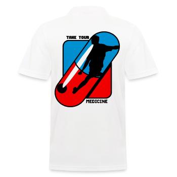 Take Your Medicine - Pill - Football - Men's Polo Shirt - white - Back - Kai (181cm)