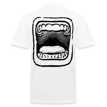 2reborn Schrei Mund Zähne Angst Scream - Männer Poloshirt - Weiß - Hinten - Kai (181cm)