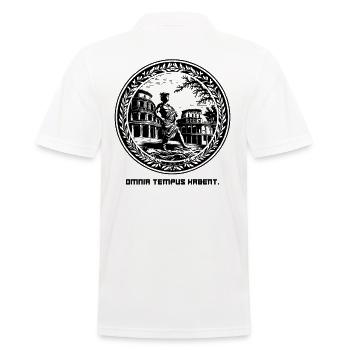 Latein Alles hat seine Zeit: Römisches Kolosseum - Männer Poloshirt - Weiß - Hinten - Kai (181cm)