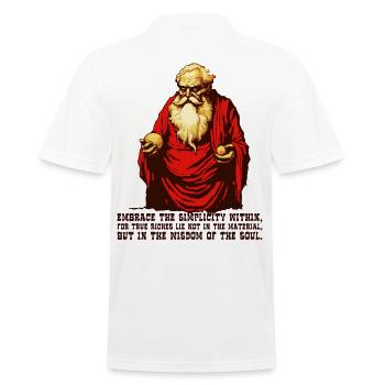 La sagesse de Diogène sur la simplicité - Polo Homme - blanc - Dos - Kai (181cm)