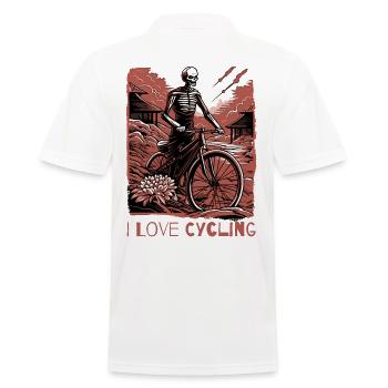 I love cycling - Men's Polo Shirt - white - Back - Kai (181cm)