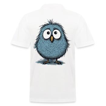 ein süßer lustiger Vogel - Männer Poloshirt - Weiß - Hinten - Kai (181cm)