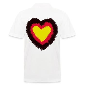 German Germany Countries Hearts Heart Gate Pride - Men's Polo Shirt - white - Back - Kai (181cm)