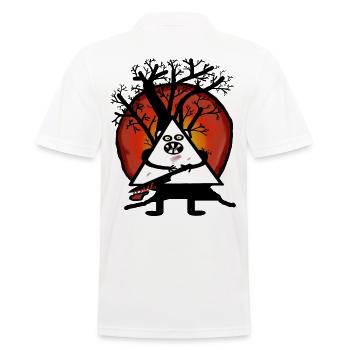 Halloween Waldbewohner Kreatur Monster Horror - Männer Poloshirt - Weiß - Hinten - Kai (181cm)