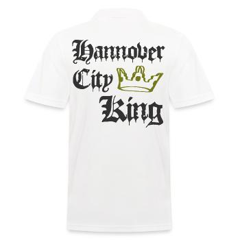 Hannover City King - Männer Poloshirt - Weiß - Hinten - Kai (181cm)