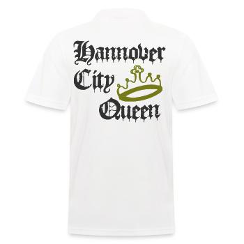 Hannover City Queen - Männer Poloshirt - Weiß - Hinten - Kai (181cm)