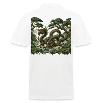 Art du dragon chinois - Polo Homme - blanc - Dos - Kai (181cm)