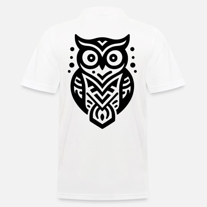 Eule Indianer Tierkreiszeichen - Männer Poloshirt - Weiß