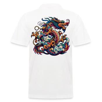 Oeuvre élégante de Dragon du zodiaque chinois pour les fêtes - Polo Homme - blanc - Dos - Kai (181cm)