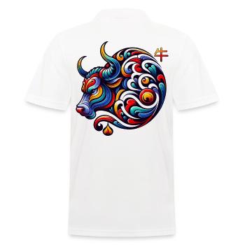 Chinesisches Tierkreiszeichen Ochse Astrologisches Zeichen Elegant - Männer Poloshirt - Weiß - Hinten - Kai (181cm)
