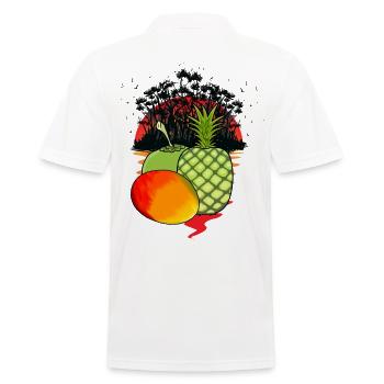 Caraïbes, Île, Fruits, Fruits, Vitamines, Été, Fruit - Polo Homme - blanc - Dos - Kai (181cm)