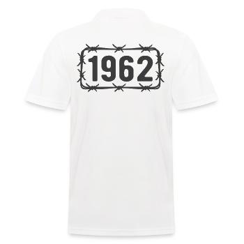 Anniversaire Vintage 1962 fil de fer barbelé - Polo Homme - blanc - Dos - Kai (181cm)