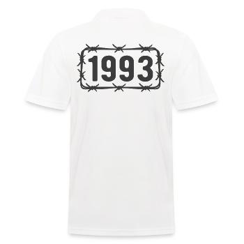 Anniversaire Vintage 1993 fil de fer barbelé - Polo Homme - blanc - Dos - Kai (181cm)