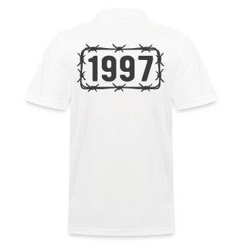 Geburtstag Jahrgang 1997 Stacheldraht - Männer Poloshirt - Weiß - Hinten - Kai (181cm)