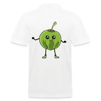 Noix de Noix de Kawai Fruit Fruit Végétarien - Polo Homme - blanc - Dos - Kai (181cm)