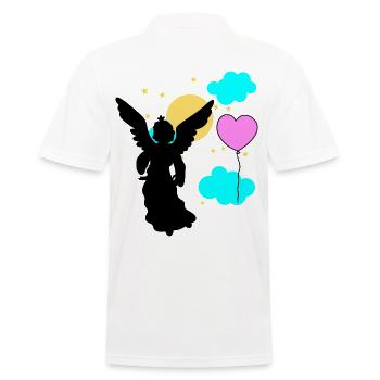 Ange du ciel au-delà de la fin Mort Funérailles - Polo Homme - blanc - Dos - Kai (181cm)