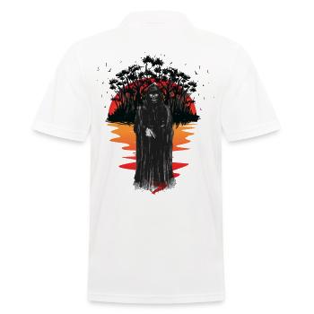 Mort Monstre Horreur Fantaisie Halloween Démon - Polo Homme - blanc - Dos - Kai (181cm)