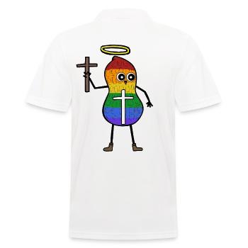 LGBT cacahuète amour église religion droits de l'homme - Polo Homme - blanc - Dos - Kai (181cm)