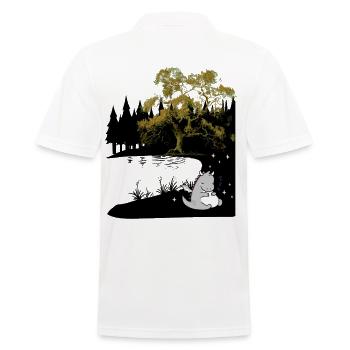 Dino dragon mythical animal mythical creature child children baby - Men's Polo Shirt - white - Back - Kai (181cm)
