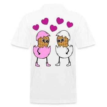 Frohe Ostern Osterfest Ostereier Erdnüsse Eier Ei - Männer Poloshirt - Weiß - Hinten - Kai (181cm)