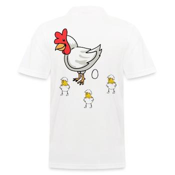 Ostern Henne Küken Baby Eier Eierschale Geflügel - Männer Poloshirt - Weiß - Hinten - Kai (181cm)