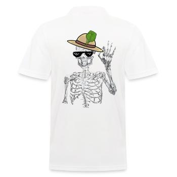 Skelett Gärtner Spinat Gärtnern Mime Vegetarier - Männer Poloshirt - Weiß - Hinten - Kai (181cm)