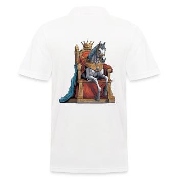 King Horse Fairy Tale Character Horses Fairy Tale - Men's Polo Shirt - white - Back - Kai (181cm)