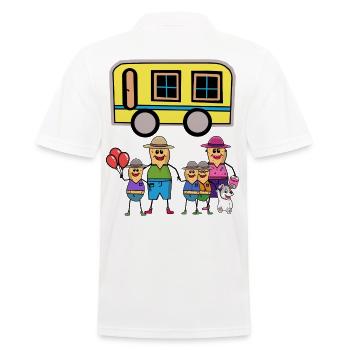 Cacahuètes Famille Caravane Vacances Enfant Vacances - Polo Homme - blanc - Dos - Kai (181cm)