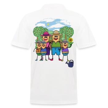Cacahuète, Famille, Enfants, Jardinage, Jardinage, Nature - Polo Homme - blanc - Dos - Kai (181cm)
