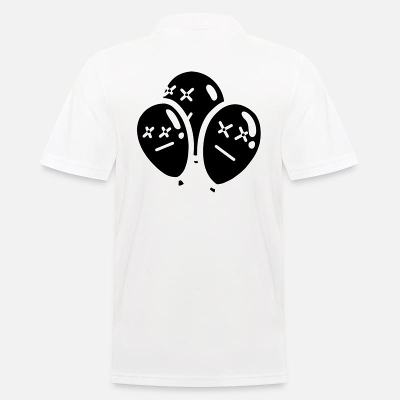 Ballons Luftballons Halloween Dark - Männer Poloshirt - Weiß