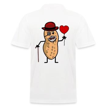 Cacahuète grand-père grand-père coeur anniversaire noix - Polo Homme - blanc - Dos - Kai (181cm)