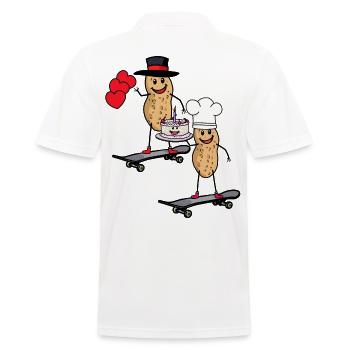 Cacahuètes Salutations d’anniversaire Féliciter Gâteau - Polo Homme - blanc - Dos - Kai (181cm)