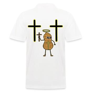 Peanut Halo Crosses Cross Crucifix - Men's Polo Shirt - white - Back - Kai (181cm)