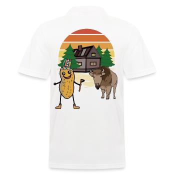 Arachide, Bison de buffle, Noix du Far West - Polo Homme - blanc - Dos - Kai (181cm)