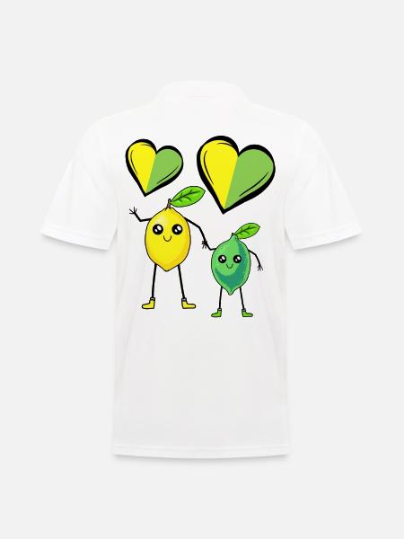Citron, citron, frugt, frugt, frugt, citron - Herre poloshirt - hvid