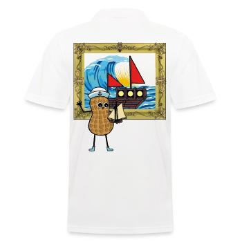 Erdnuss Seefahrer Seemann Segeln Boot Schiff - Männer Poloshirt - Weiß - Hinten - Kai (181cm)