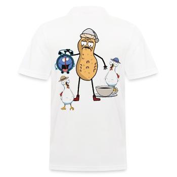 Cacahuète Lève-tôt Lève-tard Matin Grouch - Polo Homme - blanc - Dos - Kai (181cm)