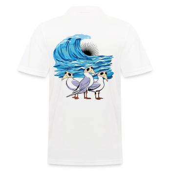 Möwen Möwe Naturschutz Tierschutz Umwelt Natur - Männer Poloshirt - Weiß - Hinten - Kai (181cm)