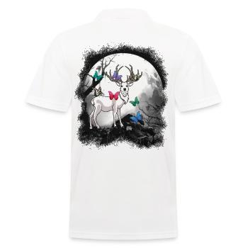 Cerf Cerf Nature Forêt Habitant de la forêt Cerf Insecte - Polo Homme - blanc - Dos - Kai (181cm)