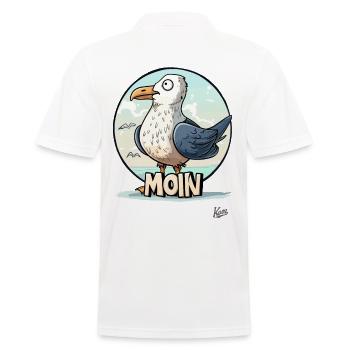 Drôle de mouette dit « Moin » - Polo Homme - blanc - Dos - Kai (181cm)